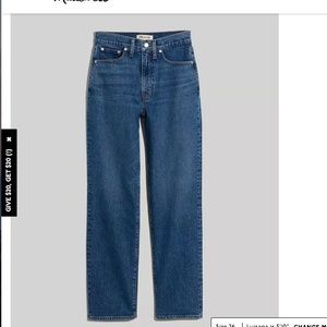 Madewell The Perfect Vintage Straight Jean in Mayfield Wash